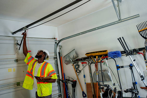 Professional Garage Door Installation technician working in Quinnipiac University, CT